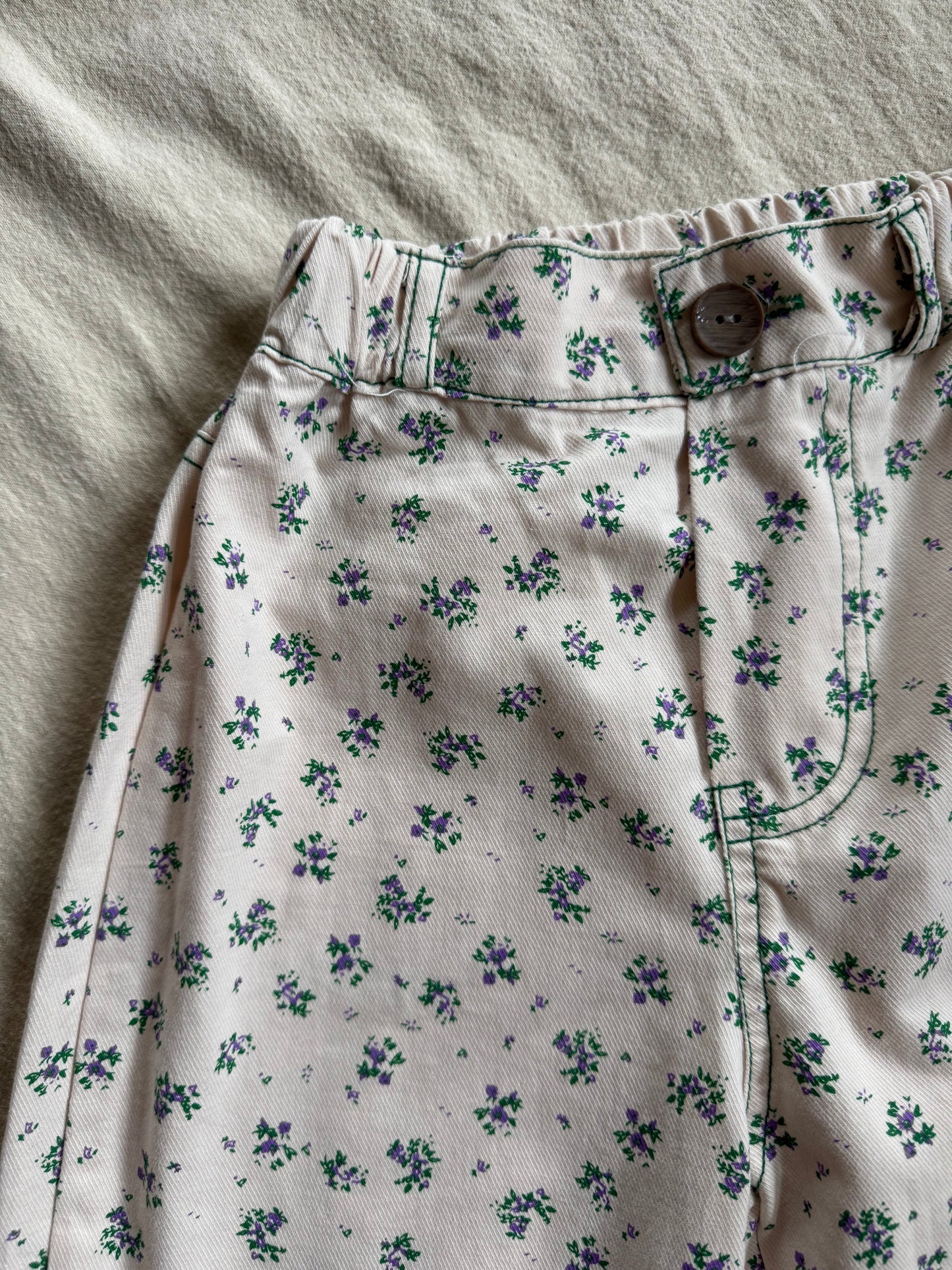 floral wide leg jeans