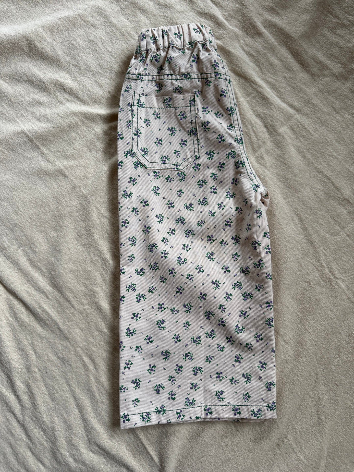 floral wide leg jeans