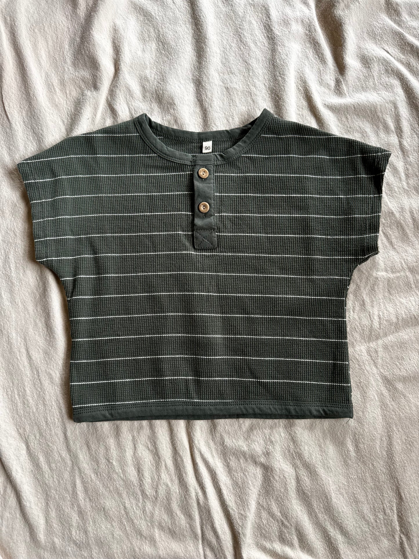 olive striped set