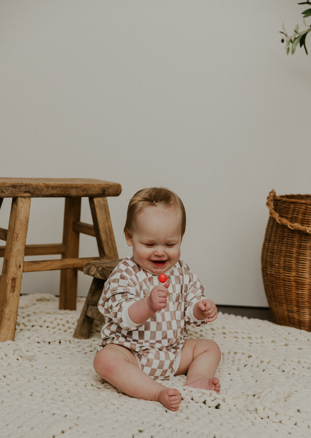 Paisley Check Romper