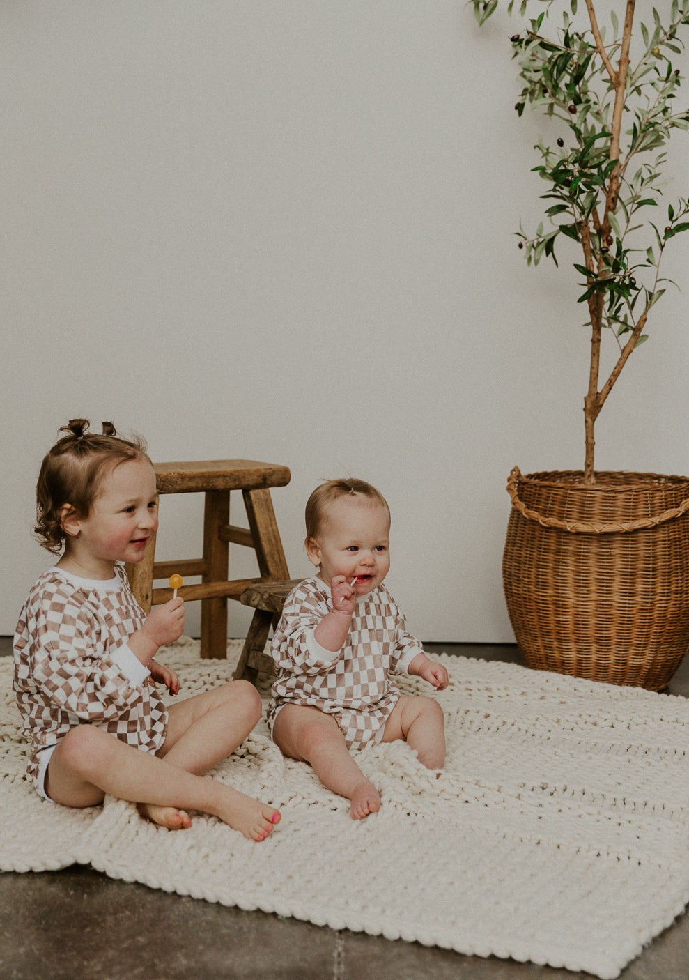 Paisley Check Romper